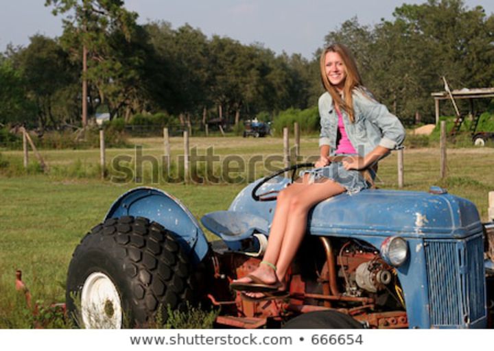 Cute Blonde On A Tractor Yesterdays Tractors
