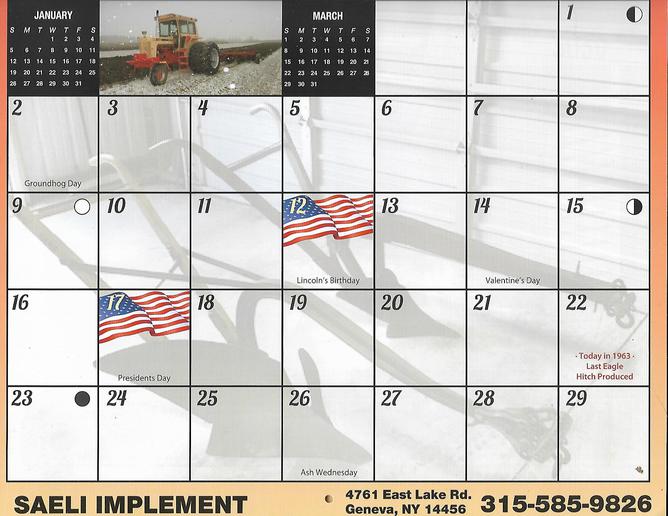 tractor calendar Yesterday #39 s Tractors
