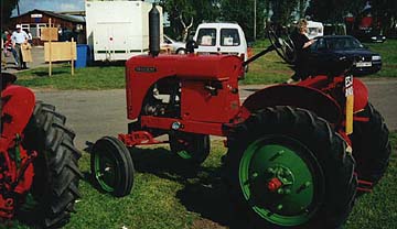 bmb tractor red with green wheels