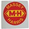 Massey Harris MH555 Massey Harris Decal, 3 inch Round, M-H, Red with Yellow Letters, Vinyl