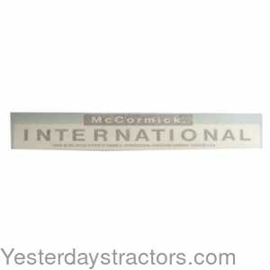 Farmall Super H McCormick International Decal 101026