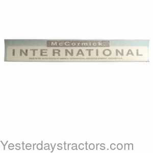 Farmall Super H McCormick International Decal 101103
