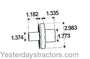 Massey Ferguson 3120 Axle Pivot Pin 3426332M1