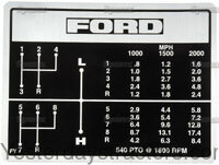 3000 Ford tractor gear shift pattern #5